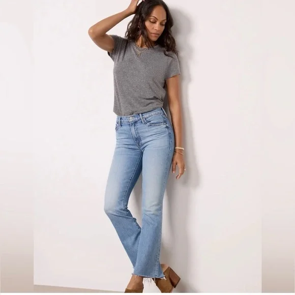 Mother Superior The Outsider Flood Fray Are There Yet Jeans Size 28 Wide Leg - Picture 3 of 8